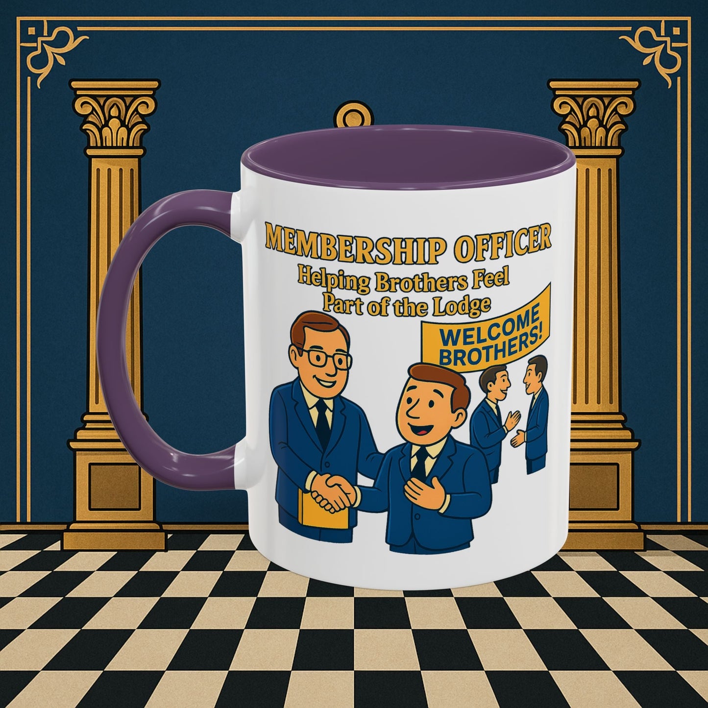Masonic Mugs - Brotherhood Welcome - Membership Secretary Printify