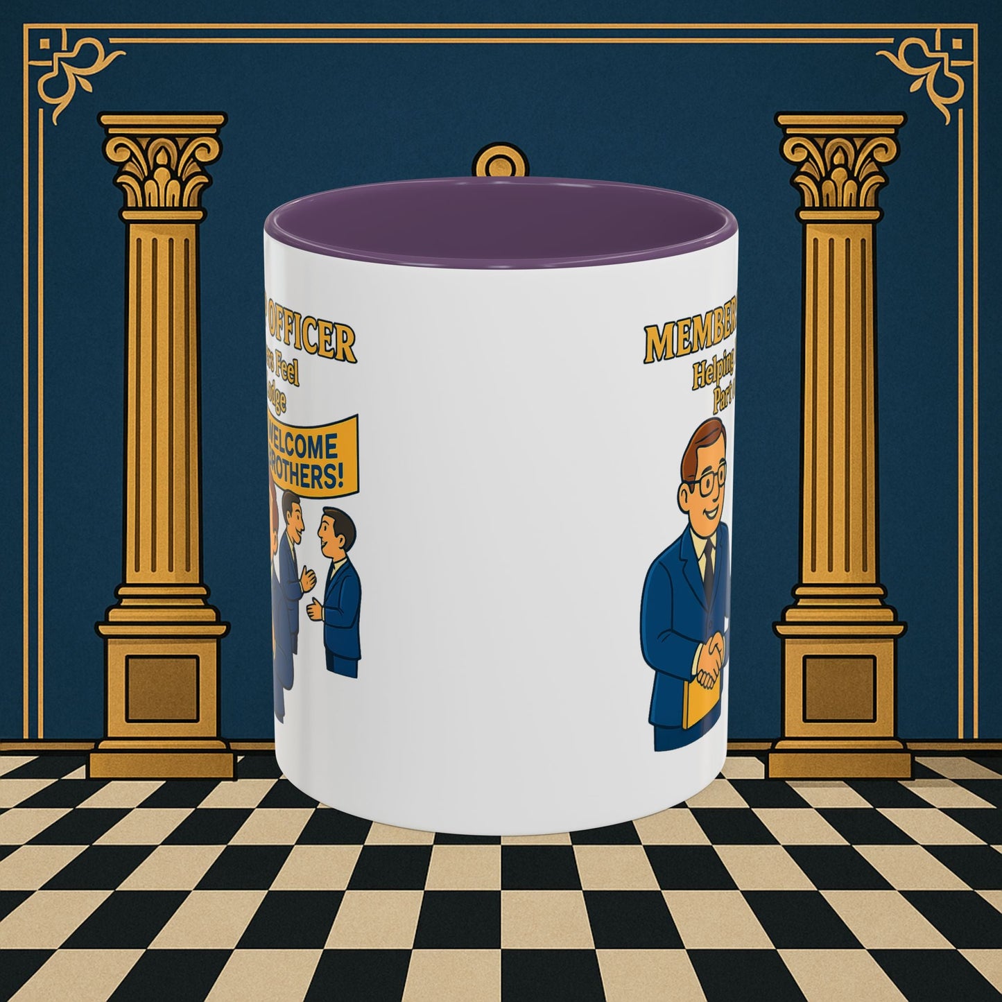 Masonic Mugs - Brotherhood Welcome - Membership Secretary Printify