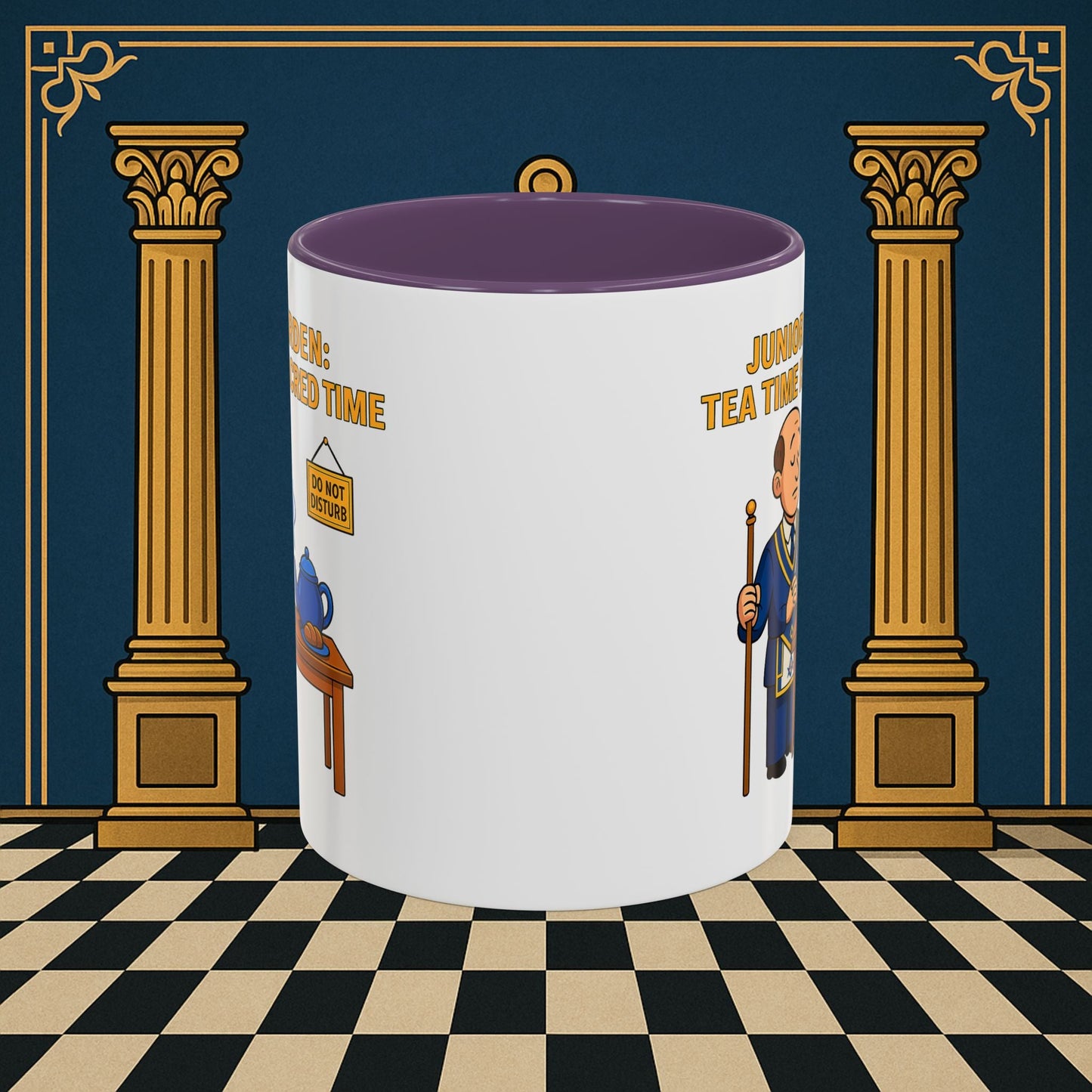 Masonic Mugs - Junior Warden: Tea Time is Sacred, Junior Warden Printify
