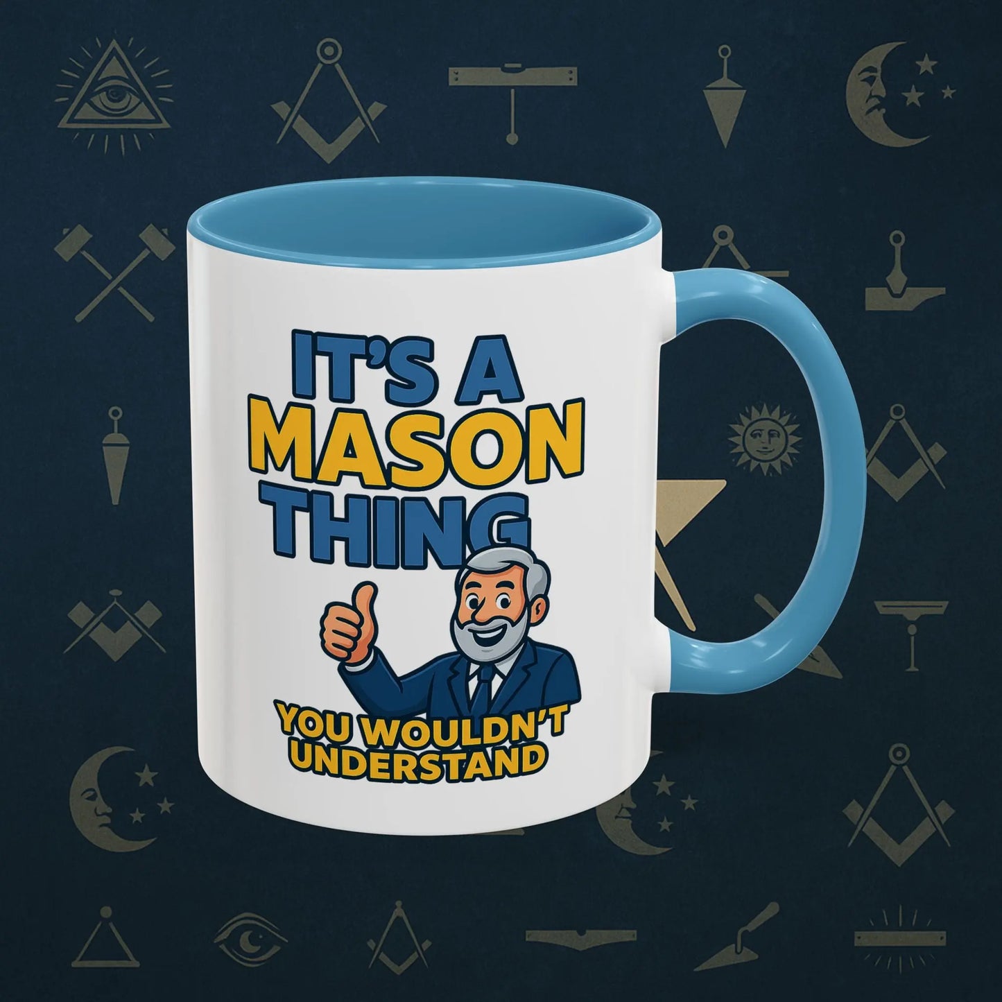Masonic Mugs Ready to Go – It’s a Mason Thing (Accent Coloured 11oz Mug) Printify
