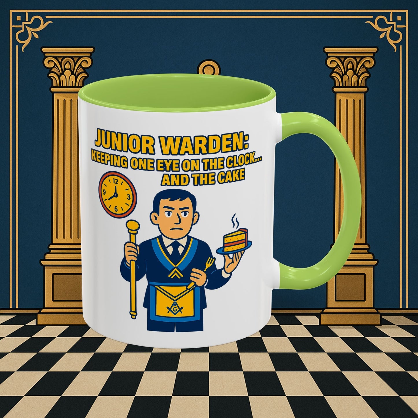 Masonic Mugs - Masonic Vigilance: Junior Warden's Timekeeping Duty, Junior Warden Printify