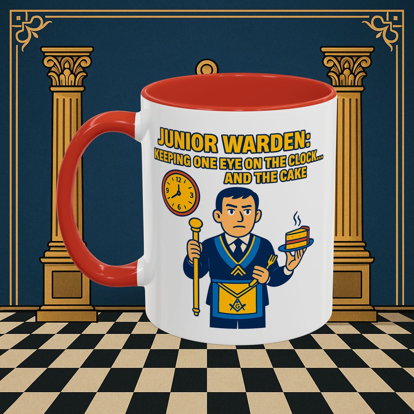 Masonic Mugs - Masonic Vigilance: Junior Warden's Timekeeping Duty, Junior Warden Printify