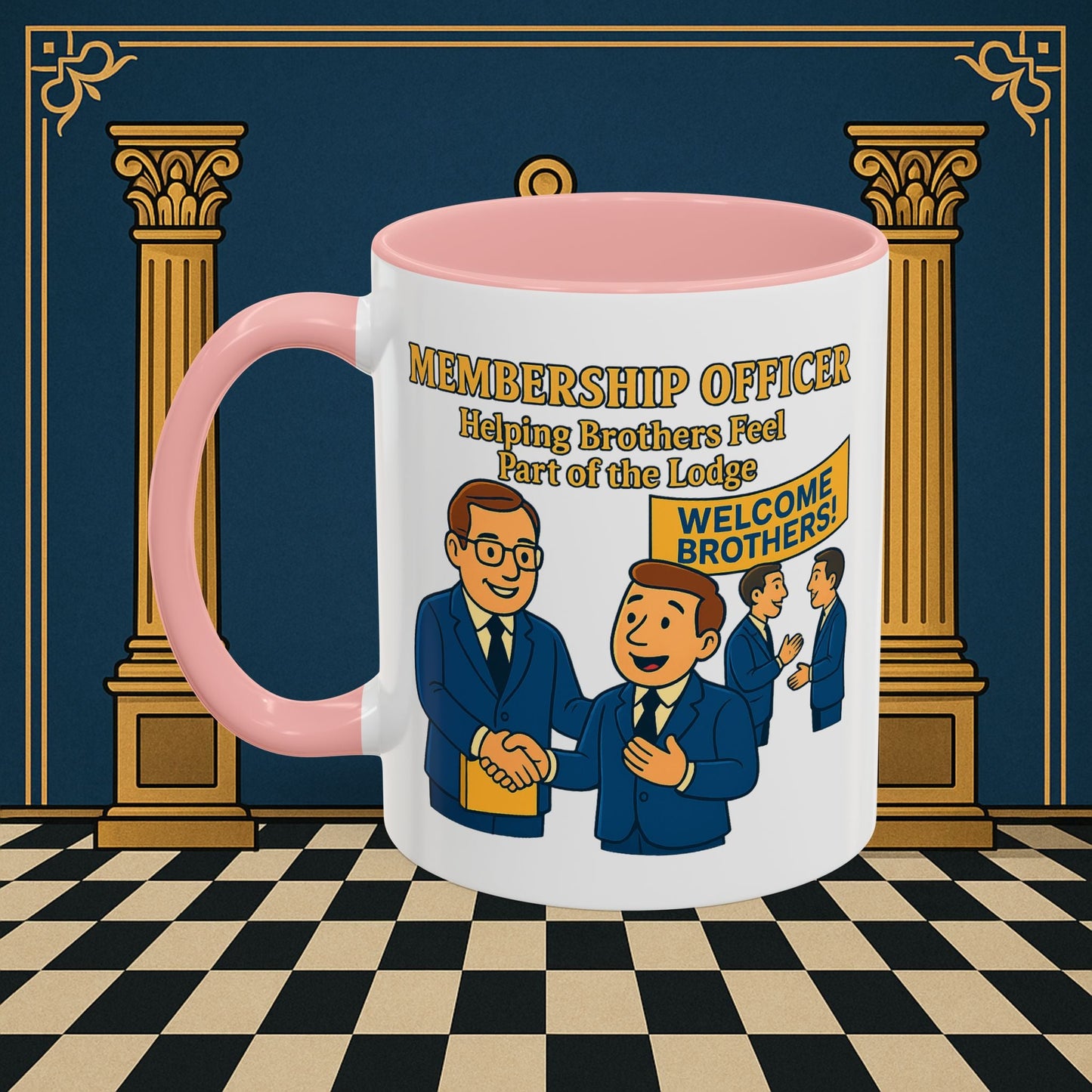 Masonic Mugs - Brotherhood Welcome - Membership Secretary Printify