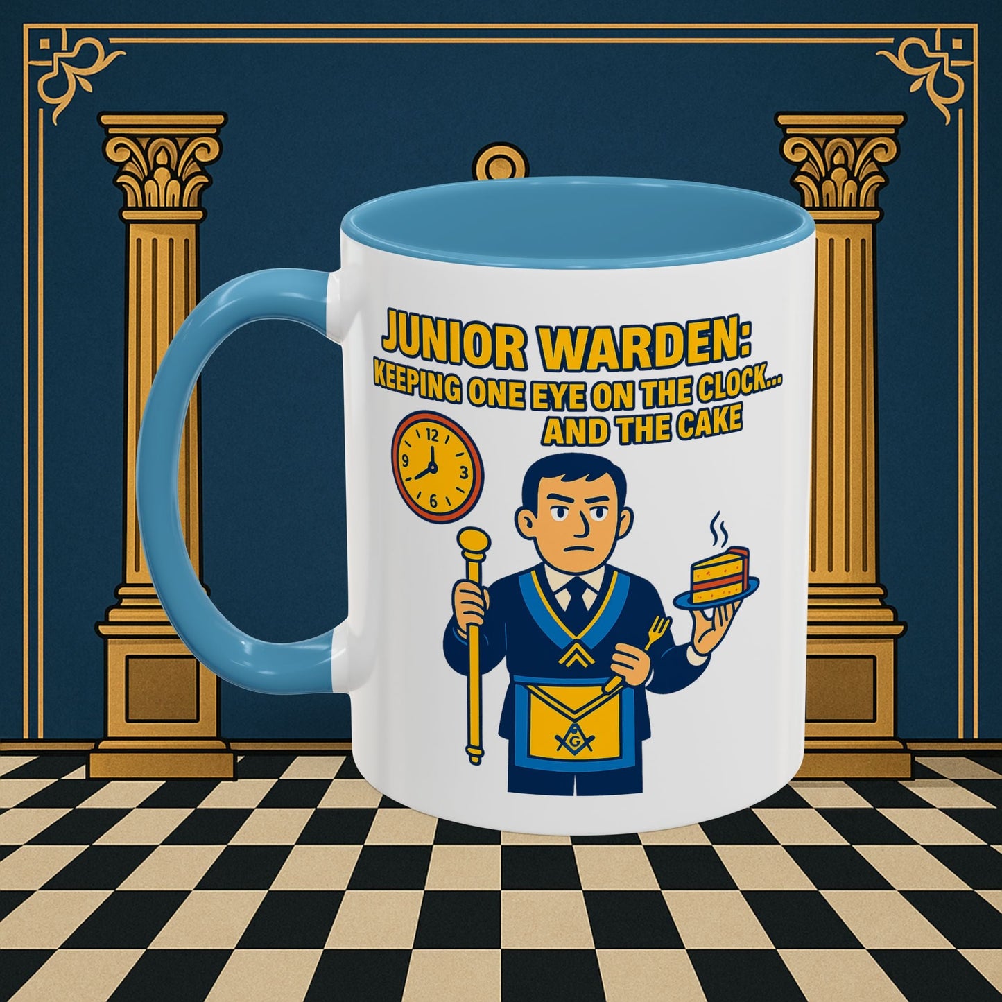 Masonic Mugs - Masonic Vigilance: Junior Warden's Timekeeping Duty, Junior Warden Printify