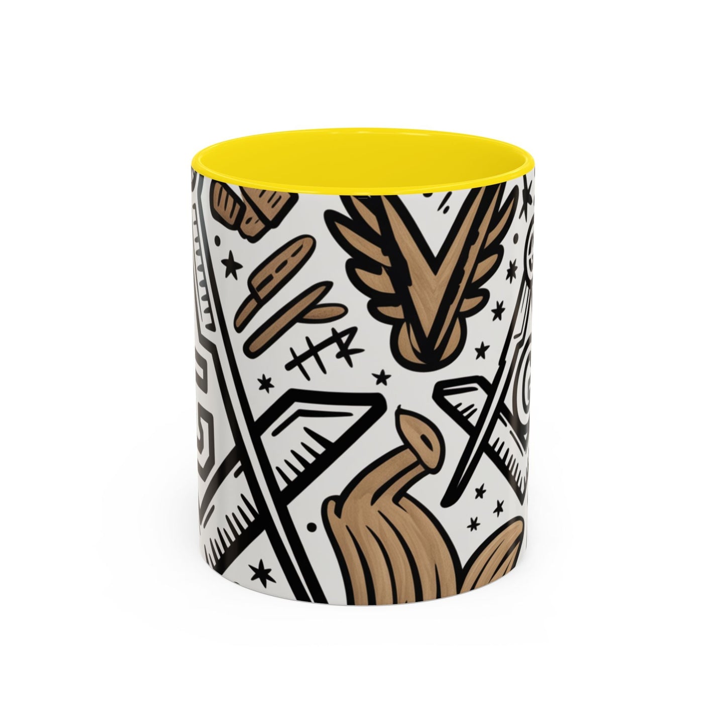 Masonic Premium Ready to Go Accent Coffee Mug | Unique Gift for Freemasons | Perfect for Coffee Lovers, Home Decor, Stylish Drinkware Printify