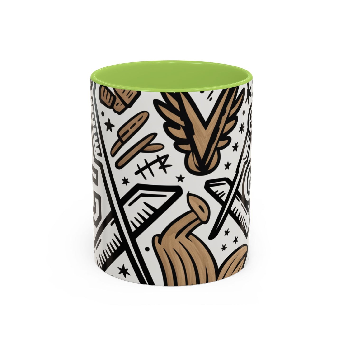 Masonic Premium Ready to Go Accent Coffee Mug | Unique Gift for Freemasons | Perfect for Coffee Lovers, Home Decor, Stylish Drinkware Printify