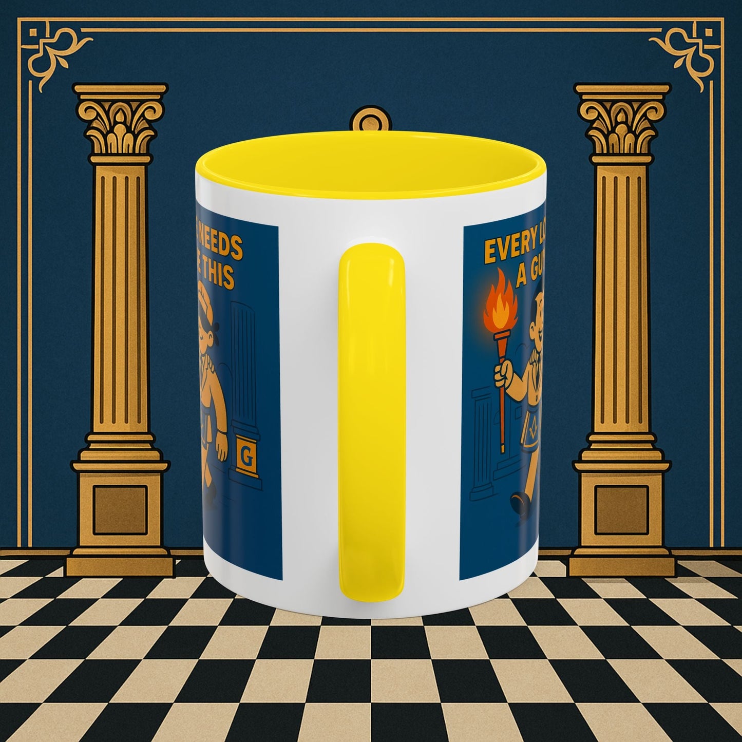 Masonic Mugs Ready to Go – Every Lodge Needs a Guy Like This (Accent Coloured 11oz Mug) Printify