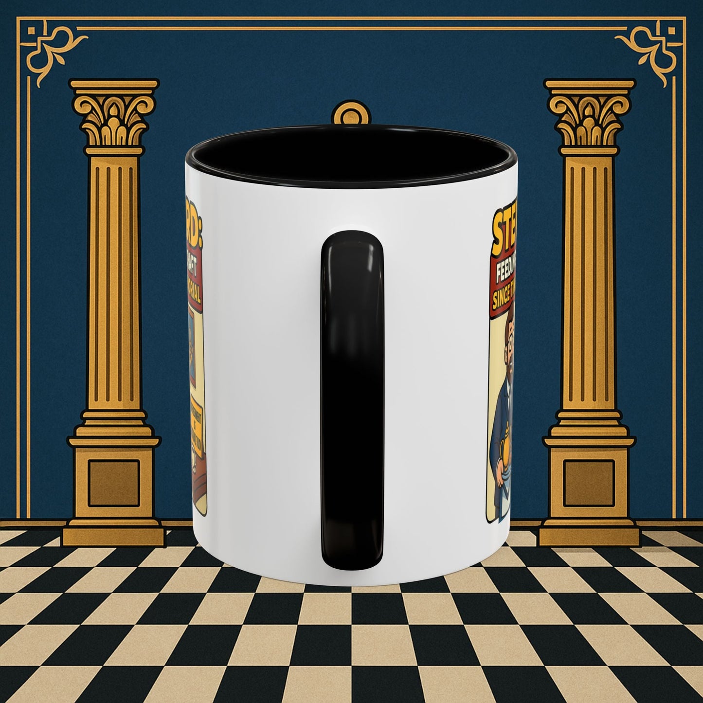 Masonic Mugs - Feeding Freemasonry's Fellowship - Steward Printify
