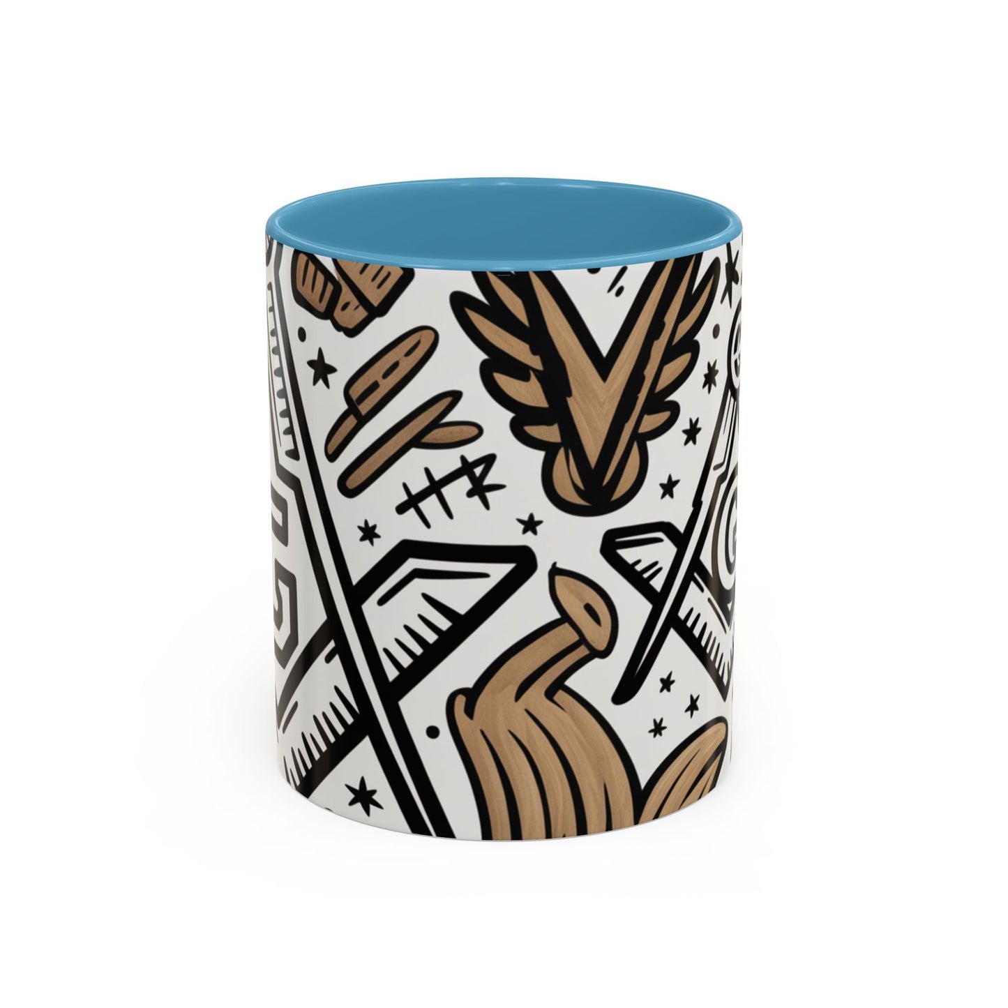 Masonic Premium Ready to Go Accent Coffee Mug | Unique Gift for Freemasons | Perfect for Coffee Lovers, Home Decor, Stylish Drinkware Printify