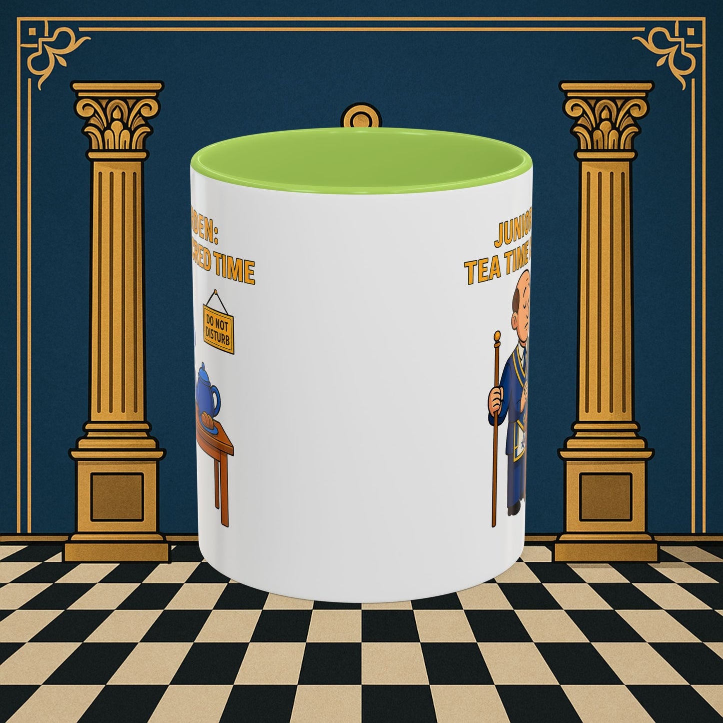 Masonic Mugs - Junior Warden: Tea Time is Sacred, Junior Warden Printify
