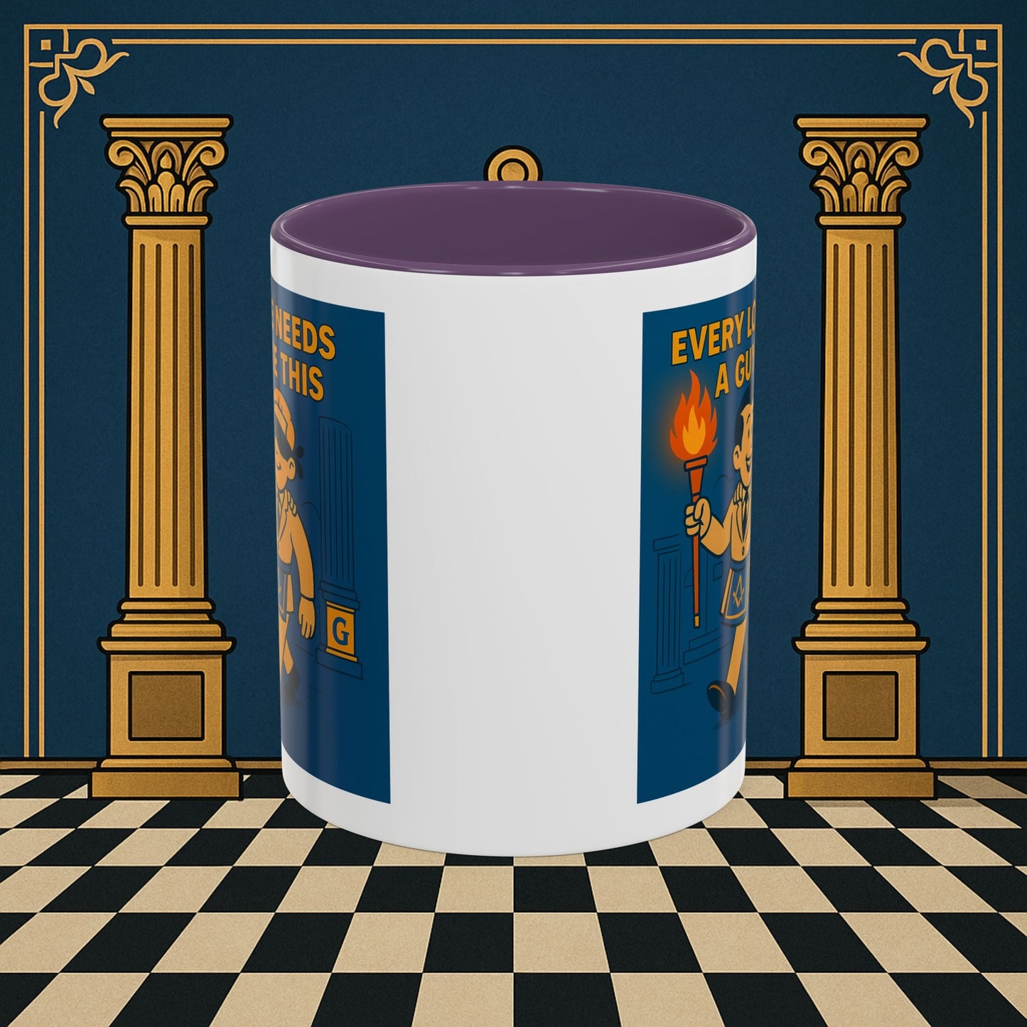 Masonic Mugs Ready to Go – Every Lodge Needs a Guy Like This (Accent Coloured 11oz Mug) Printify