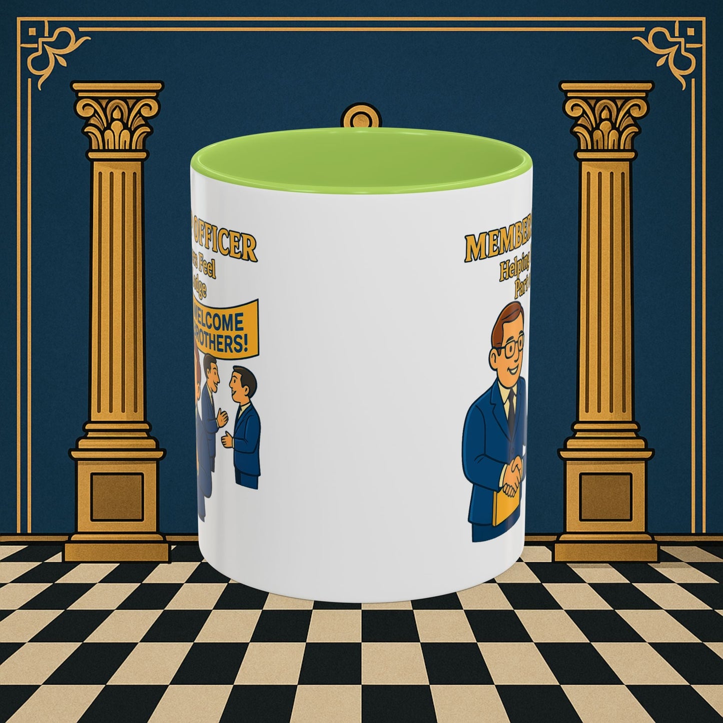 Masonic Mugs - Brotherhood Welcome - Membership Secretary Printify