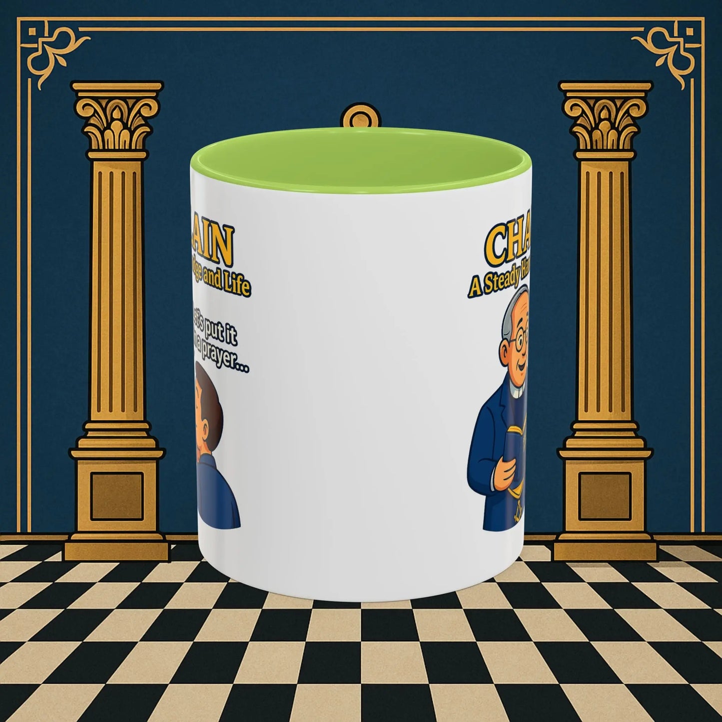 Masonic Mugs - Divine Guidance - Chaplain Printify