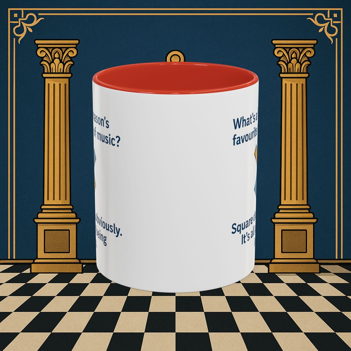 Masonic Mugs Ready to Go – Favourite Type of Music (Accent Coloured 11oz Mug) Printify