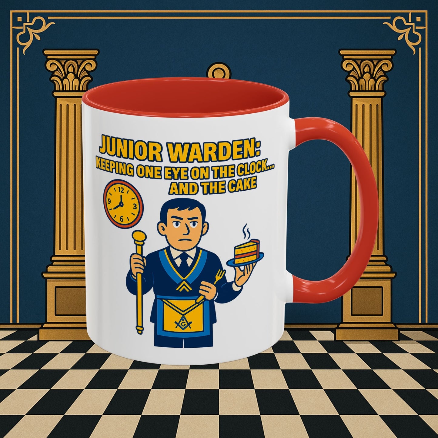 Masonic Mugs - Masonic Vigilance: Junior Warden's Timekeeping Duty, Junior Warden Printify