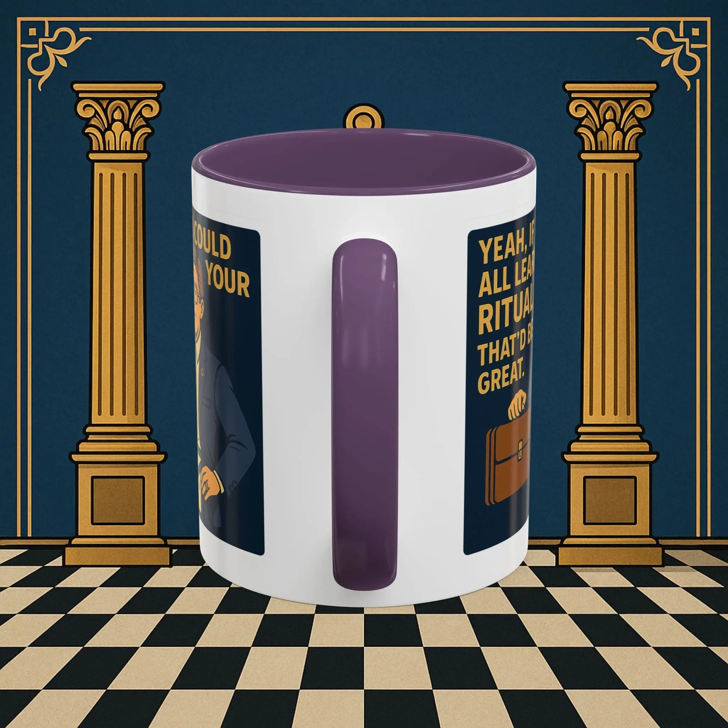 Masonic Mugs Ready to Go – Learn Your Ritual (Accent Coloured 11oz Mug) Printify