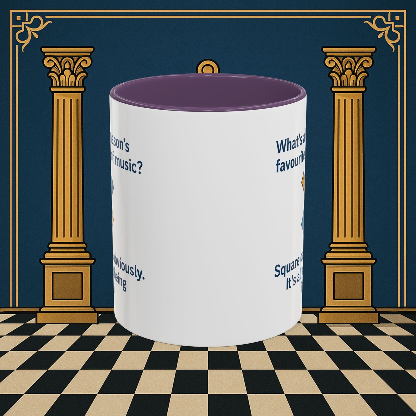 Masonic Mugs Ready to Go – Favourite Type of Music (Accent Coloured 11oz Mug) Printify