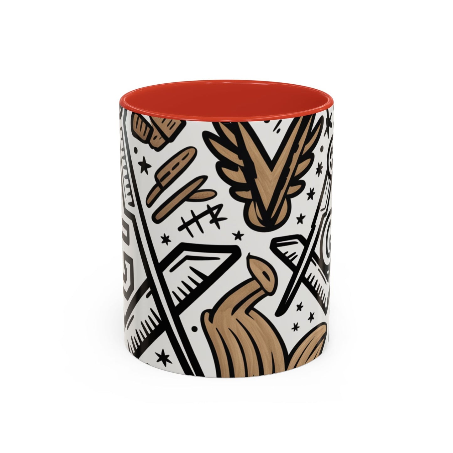 Masonic Premium Ready to Go Accent Coffee Mug | Unique Gift for Freemasons | Perfect for Coffee Lovers, Home Decor, Stylish Drinkware Printify