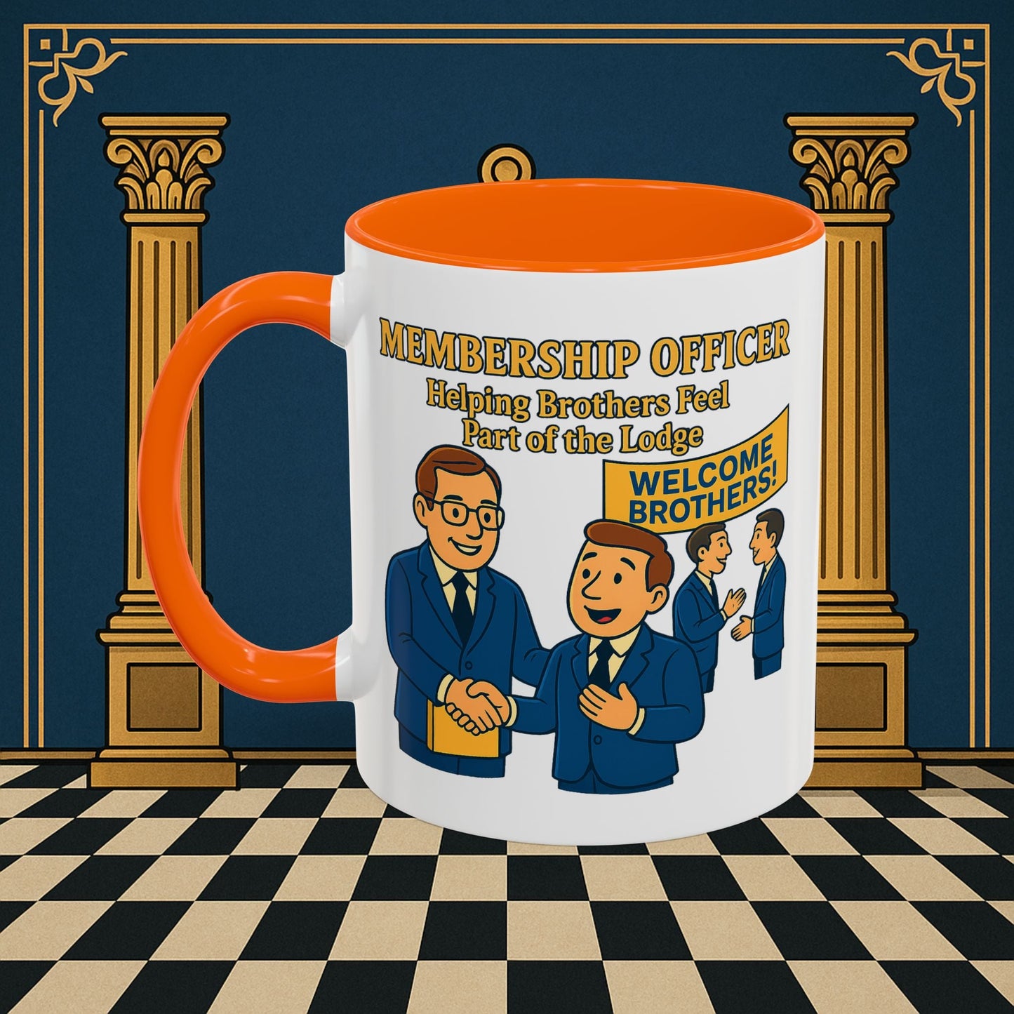 Masonic Mugs - Brotherhood Welcome - Membership Secretary Printify