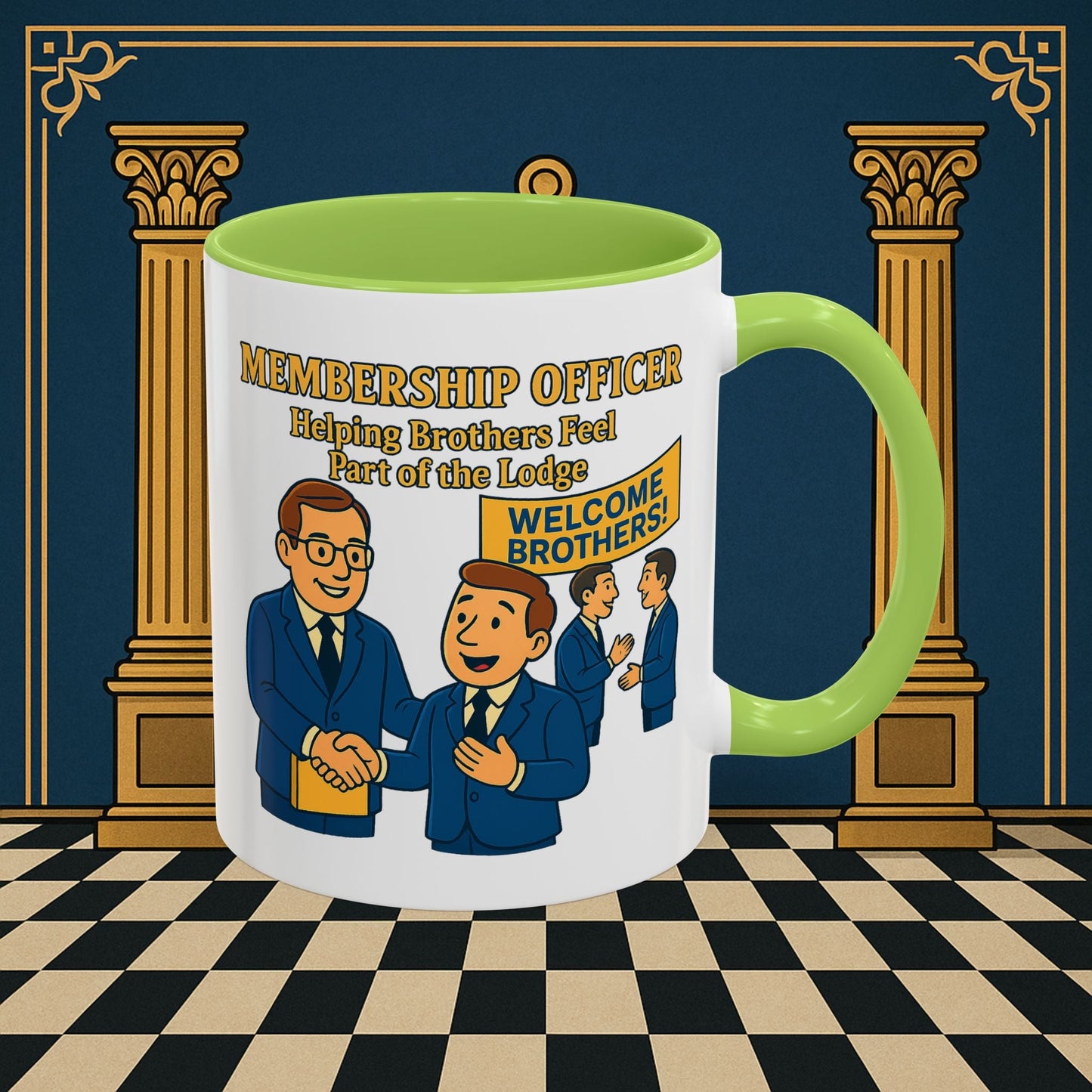 Masonic Mugs - Brotherhood Welcome - Membership Secretary Printify