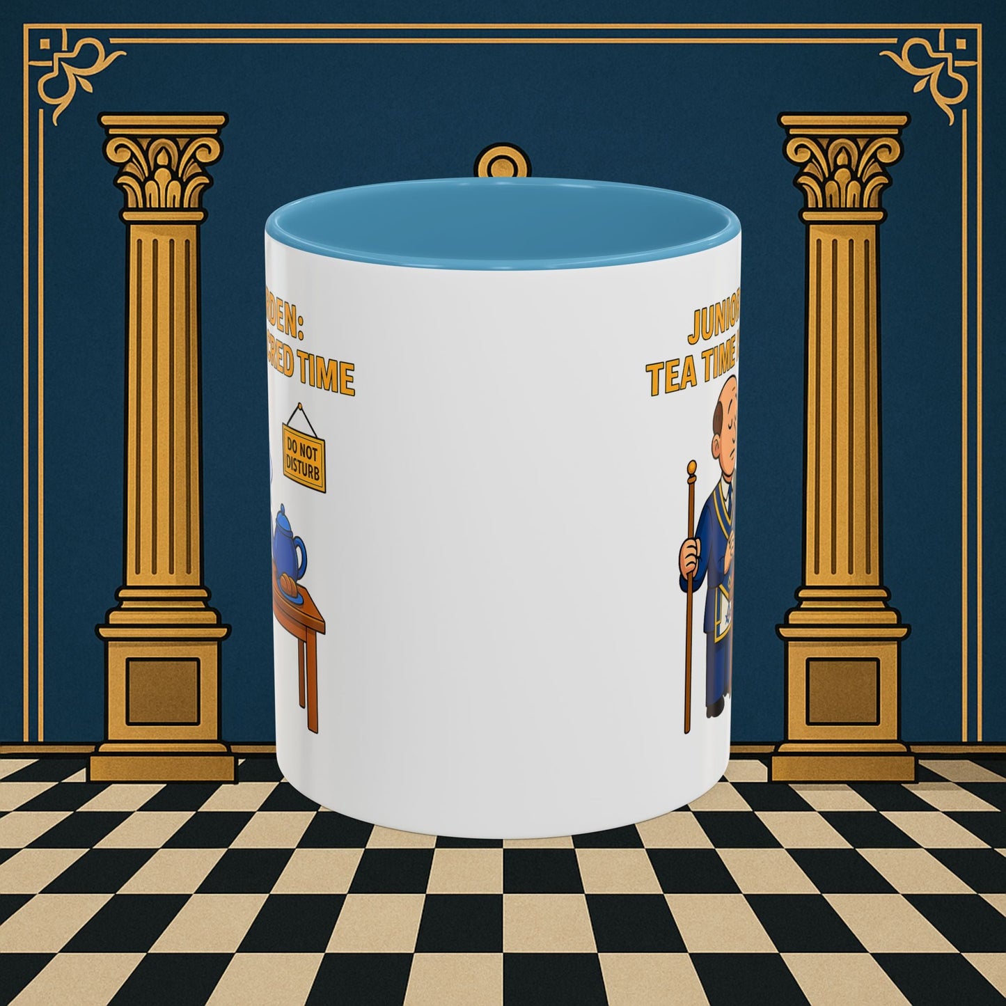Masonic Mugs - Junior Warden: Tea Time is Sacred, Junior Warden Printify