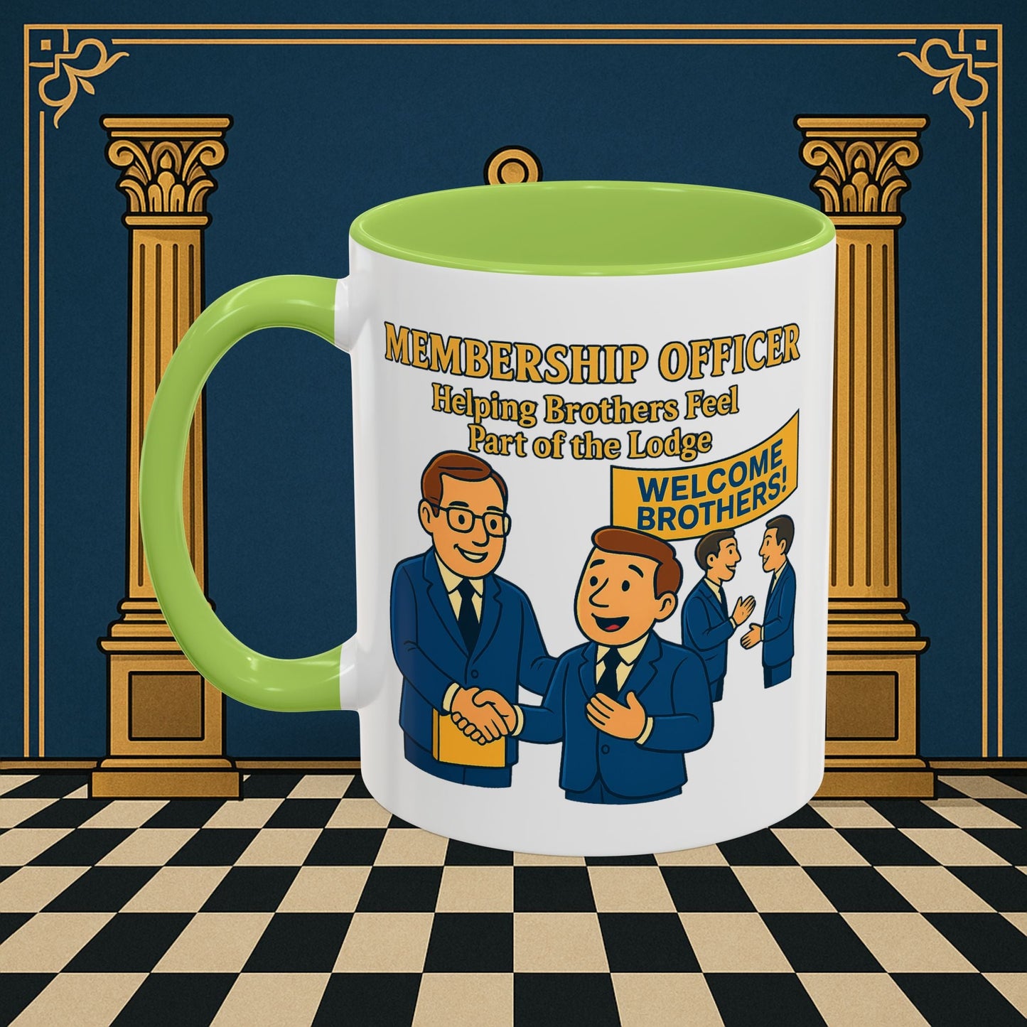 Masonic Mugs - Brotherhood Welcome - Membership Secretary Printify