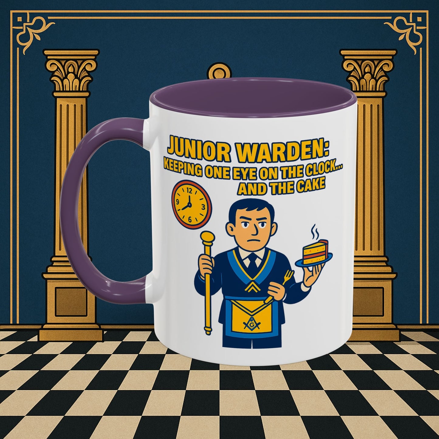 Masonic Mugs - Masonic Vigilance: Junior Warden's Timekeeping Duty, Junior Warden Printify