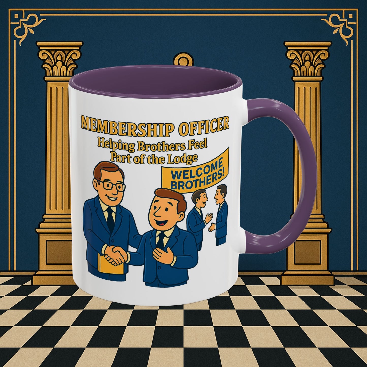 Masonic Mugs - Brotherhood Welcome - Membership Secretary Printify