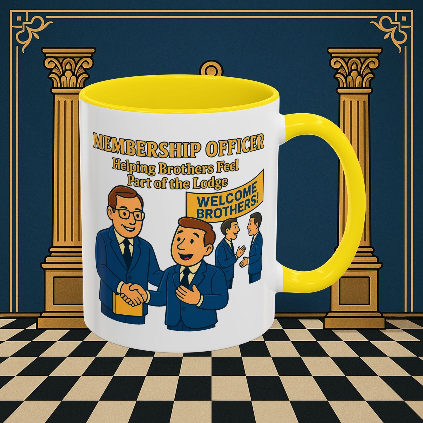 Masonic Mugs - Brotherhood Welcome - Membership Secretary Printify