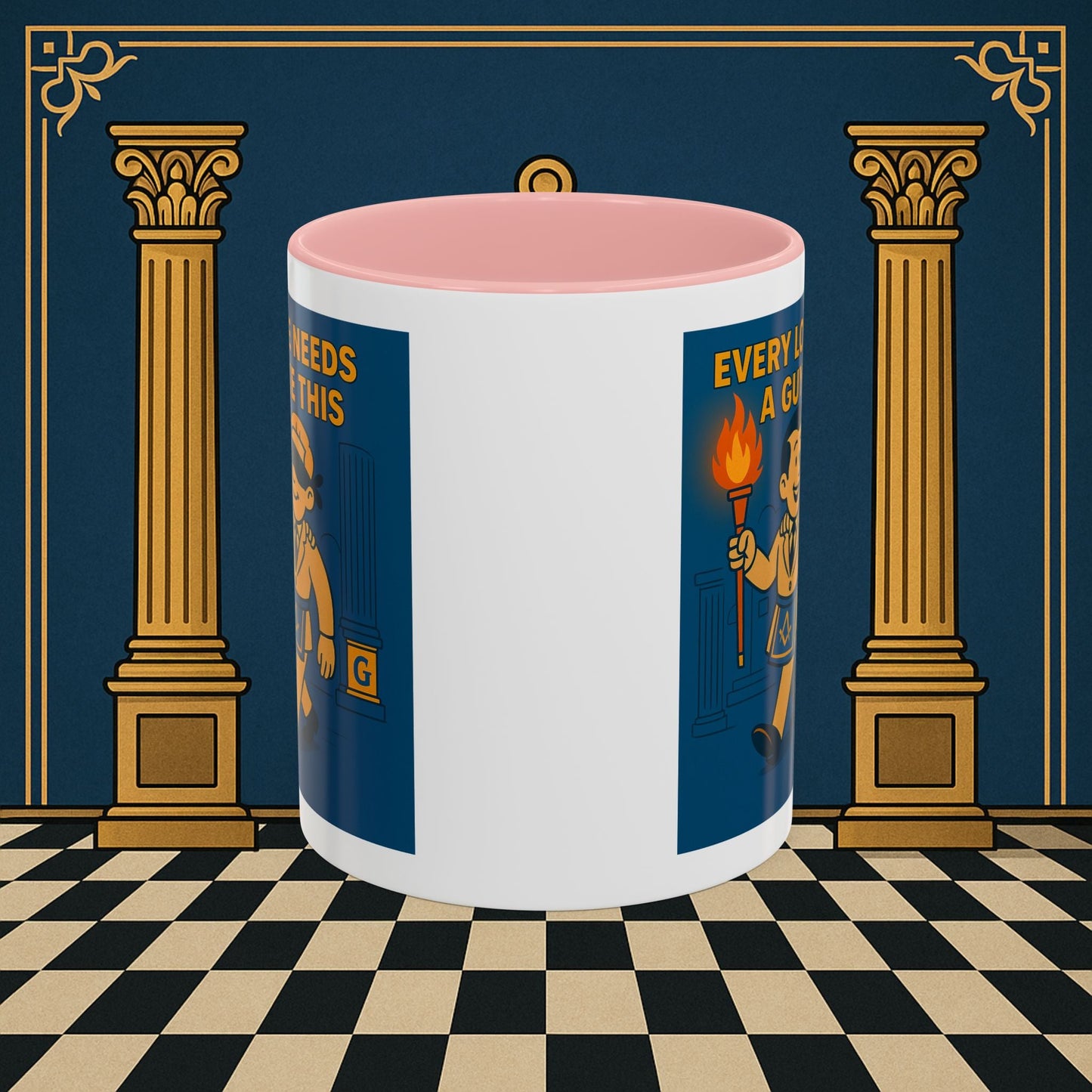 Masonic Mugs Ready to Go – Every Lodge Needs a Guy Like This (Accent Coloured 11oz Mug) Printify