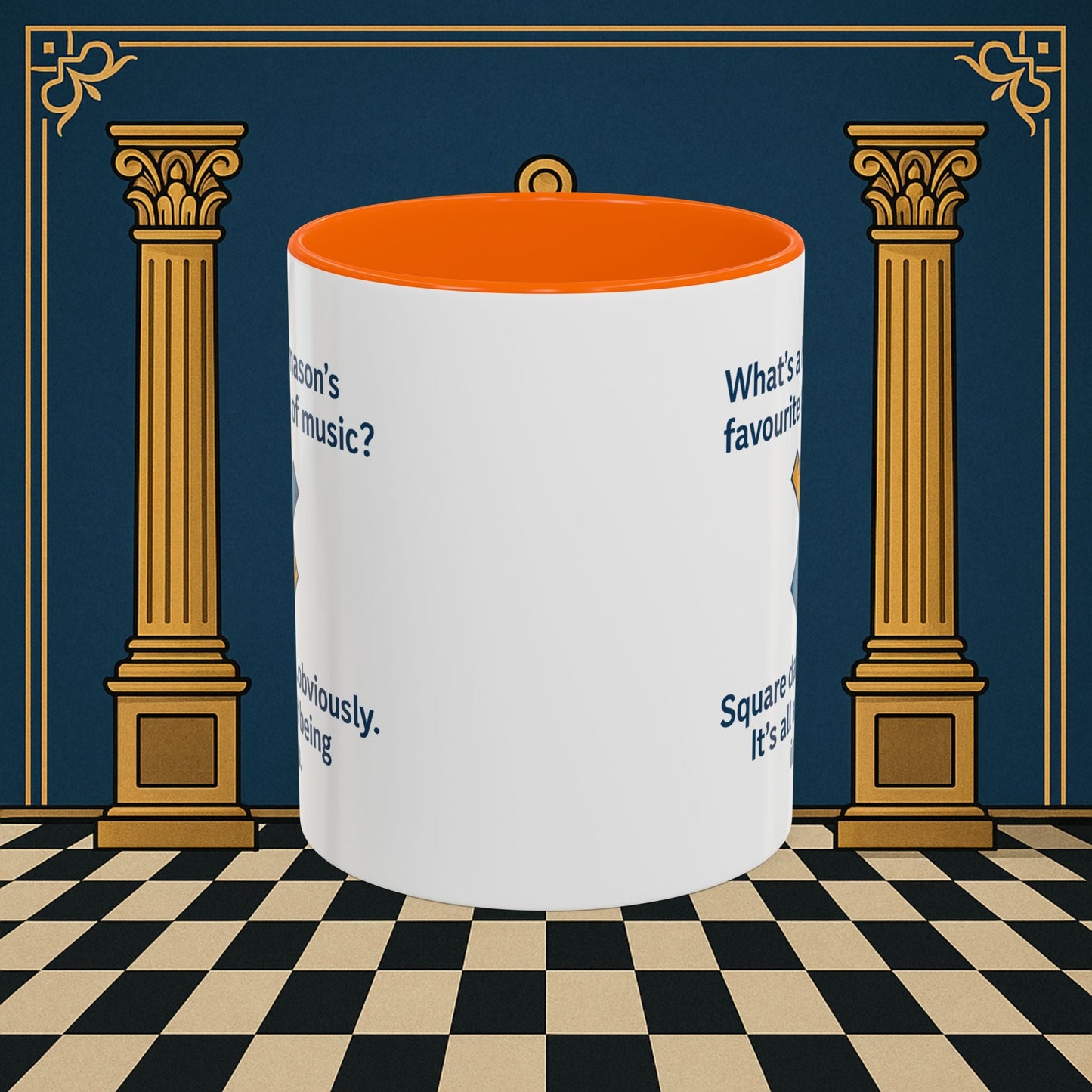 Masonic Mugs Ready to Go – Favourite Type of Music (Accent Coloured 11oz Mug) Printify