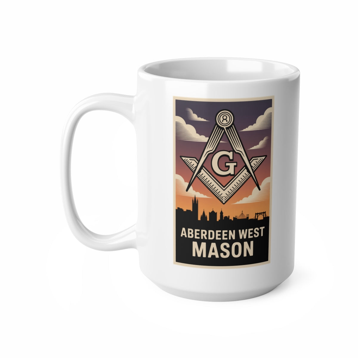 Aberdeen West Mason Custom Masonic Coffee Mug - Freemason Gift AnywherePOD