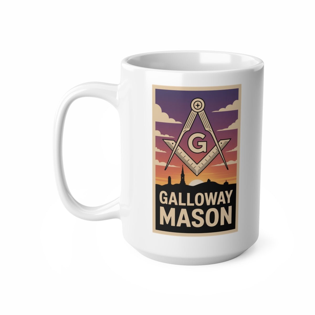 Galloway Mason Custom Masonic Coffee Mug - Freemason Gift - Masonic Mugs