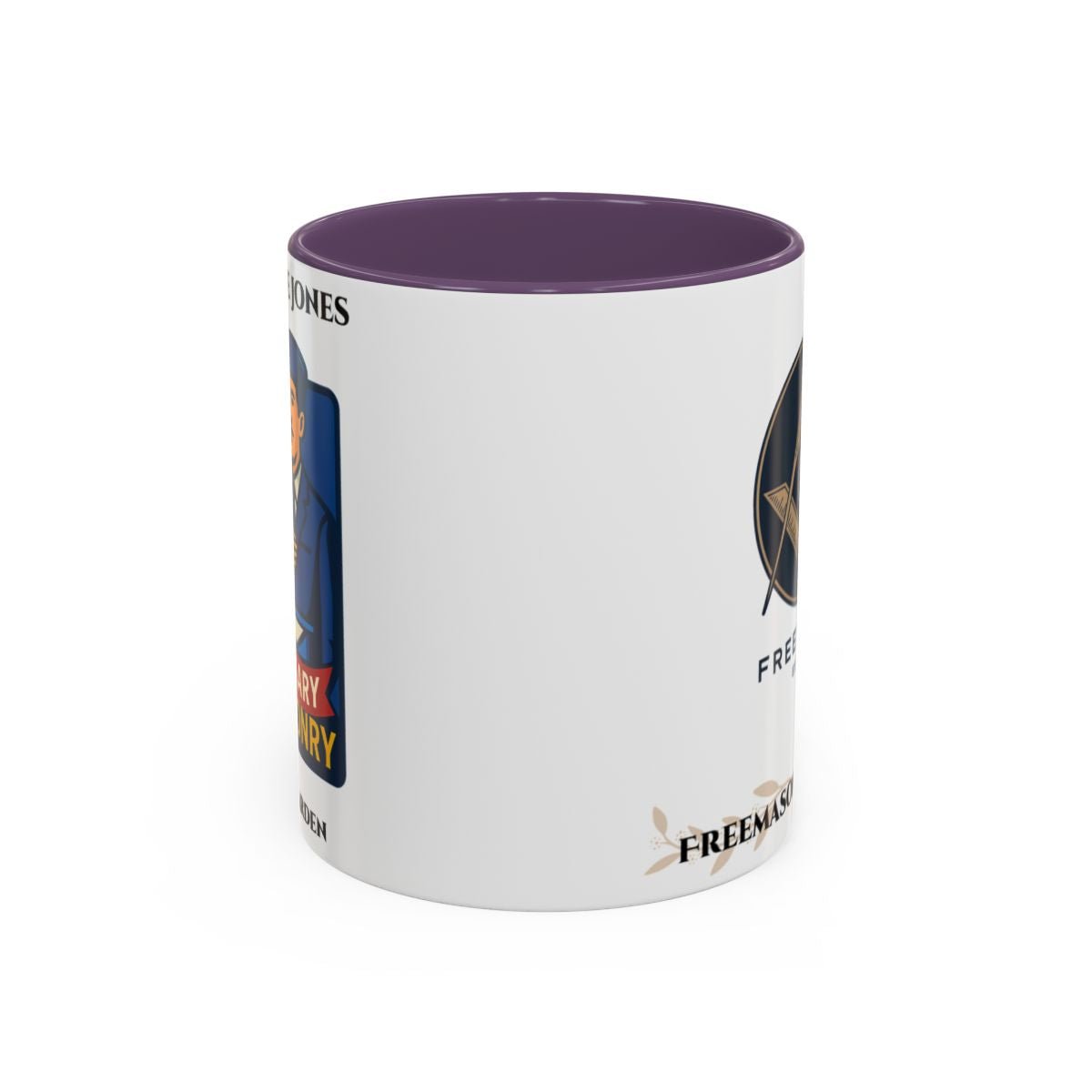 Premium Personalised Freemason Colour Rim Mug - 25 YEAR ANNIVERSARY - Masonic Mugs