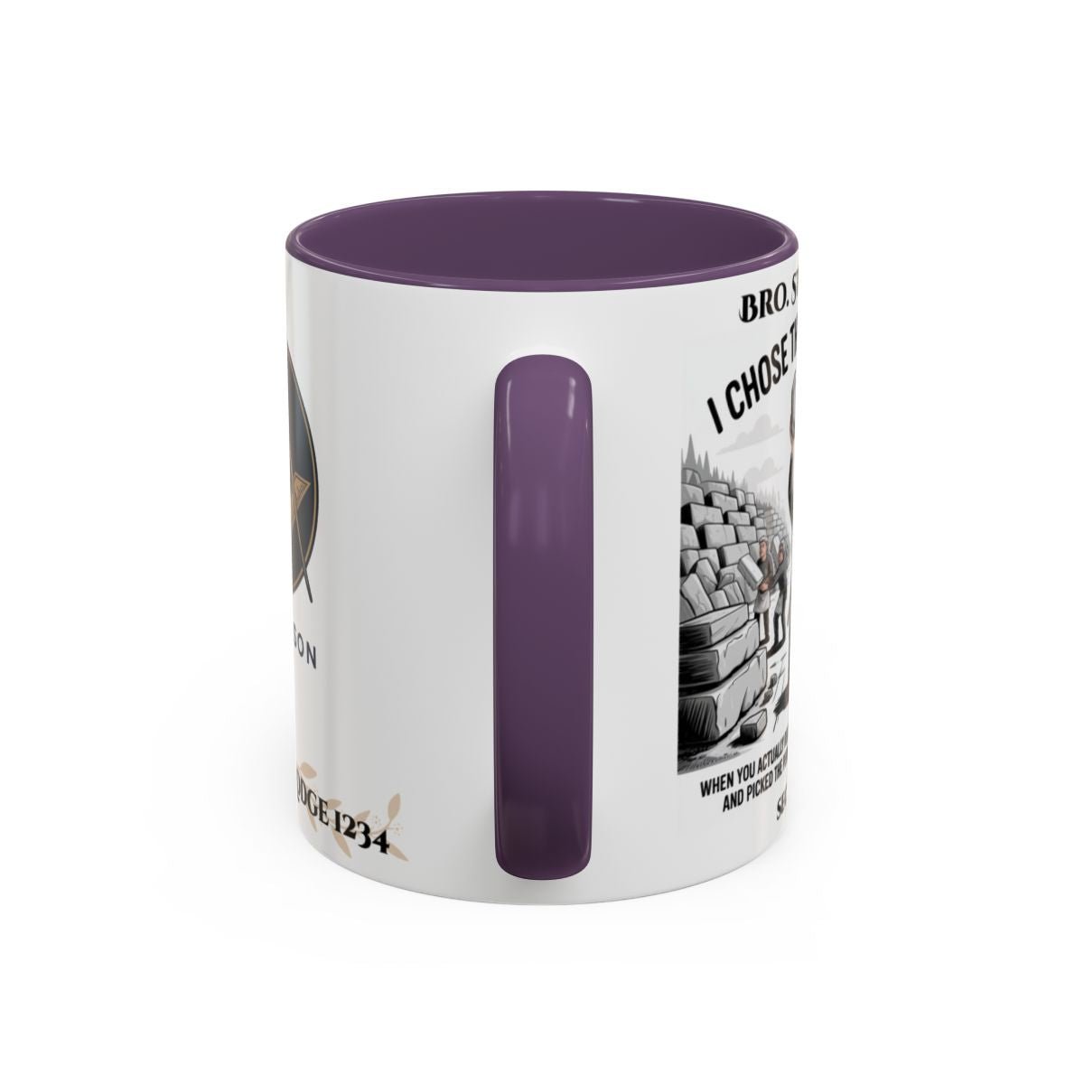 Premium Personalised Freemason Colour Rim Mug - Mark Masonry - Masonic Mugs