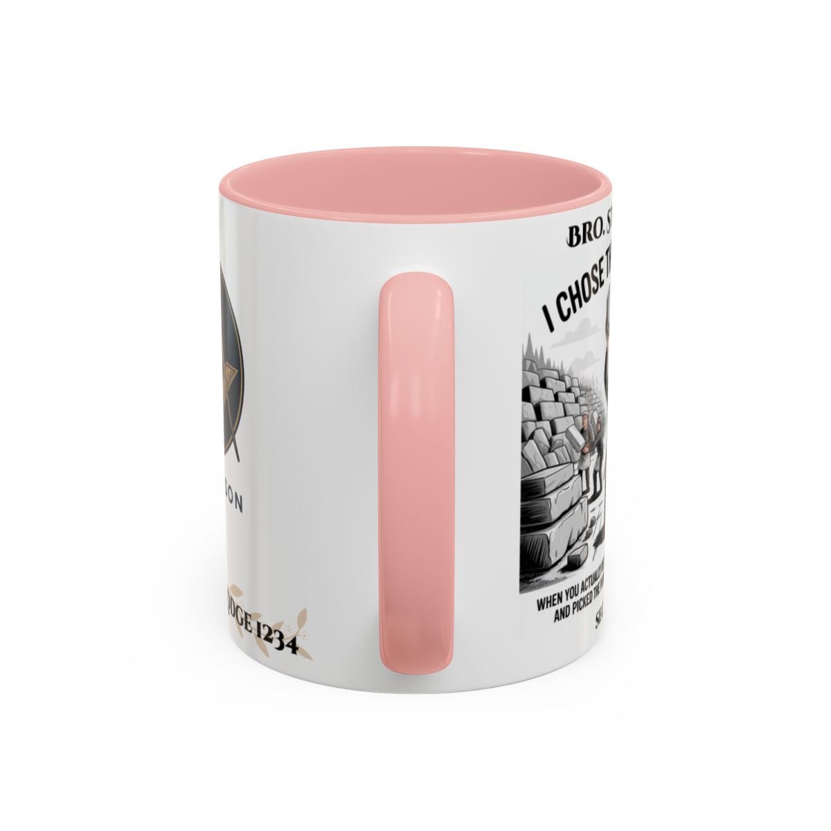 Premium Personalised Freemason Colour Rim Mug - Mark Masonry - Masonic Mugs