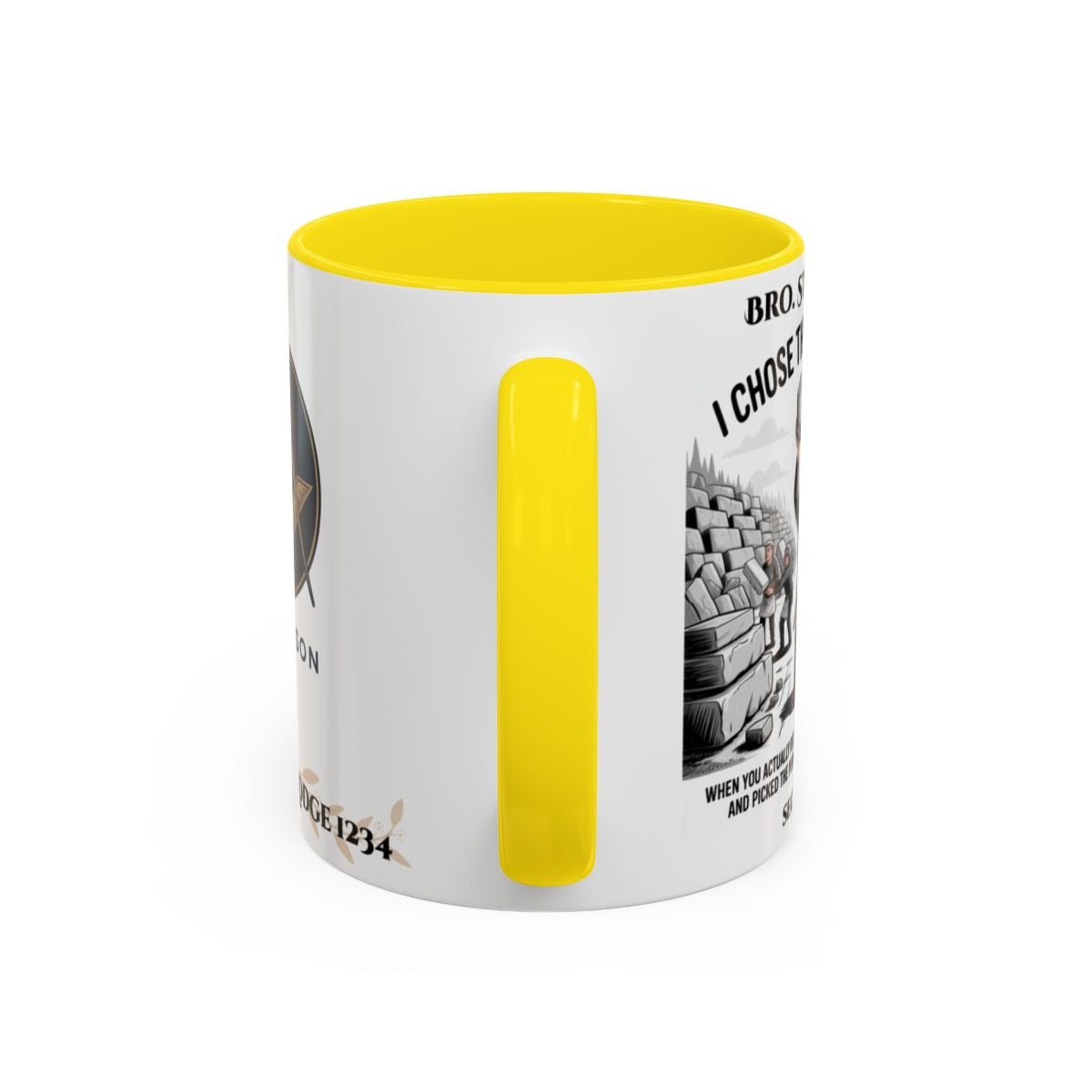 Premium Personalised Freemason Colour Rim Mug - Mark Masonry - Masonic Mugs