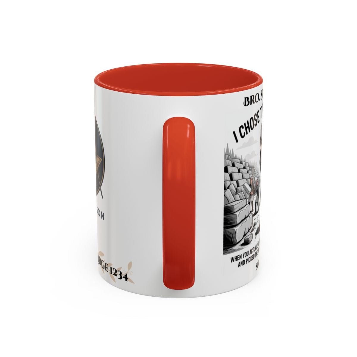 Premium Personalised Freemason Colour Rim Mug - Mark Masonry - Masonic Mugs