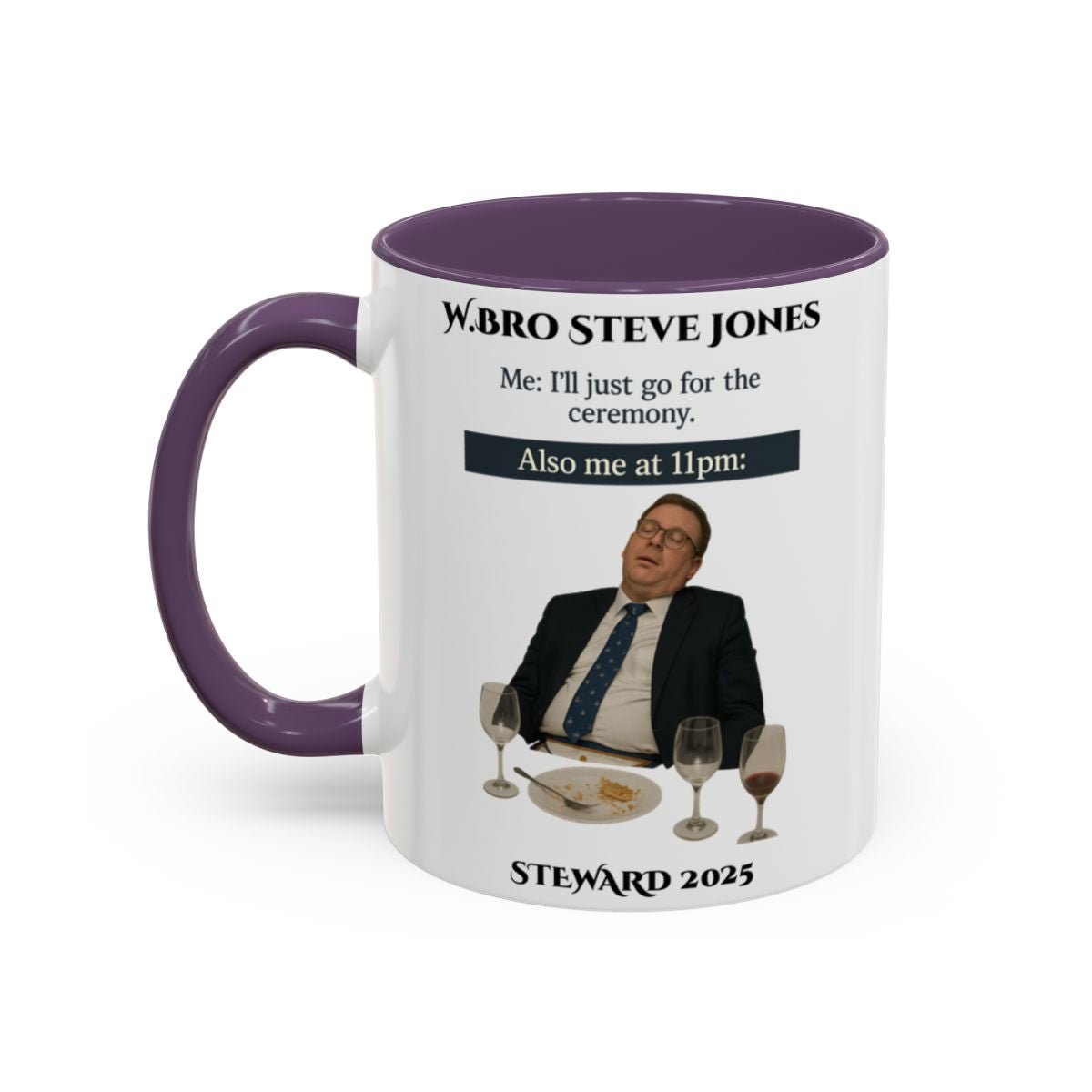 Premium Personalised Freemason Colour Rim Mug - Meme - I'll just go for the ceremony - Masonic Mugs