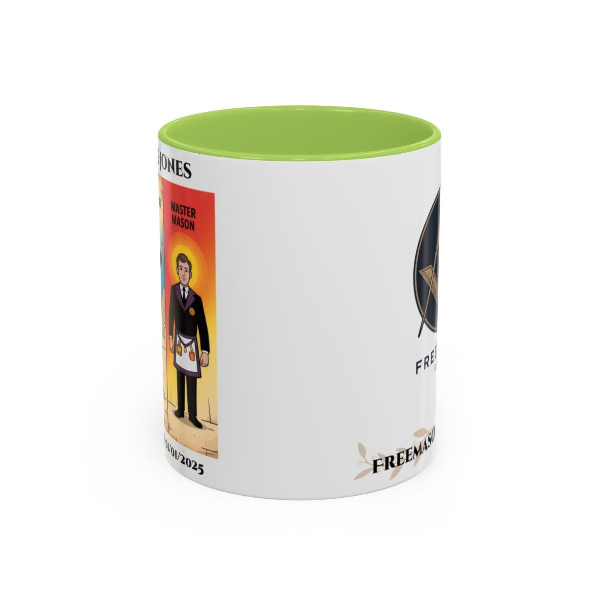 Premium Personalised Freemason Colour Rim Mug - Third Degree - Master Mason - Masonic Mugs