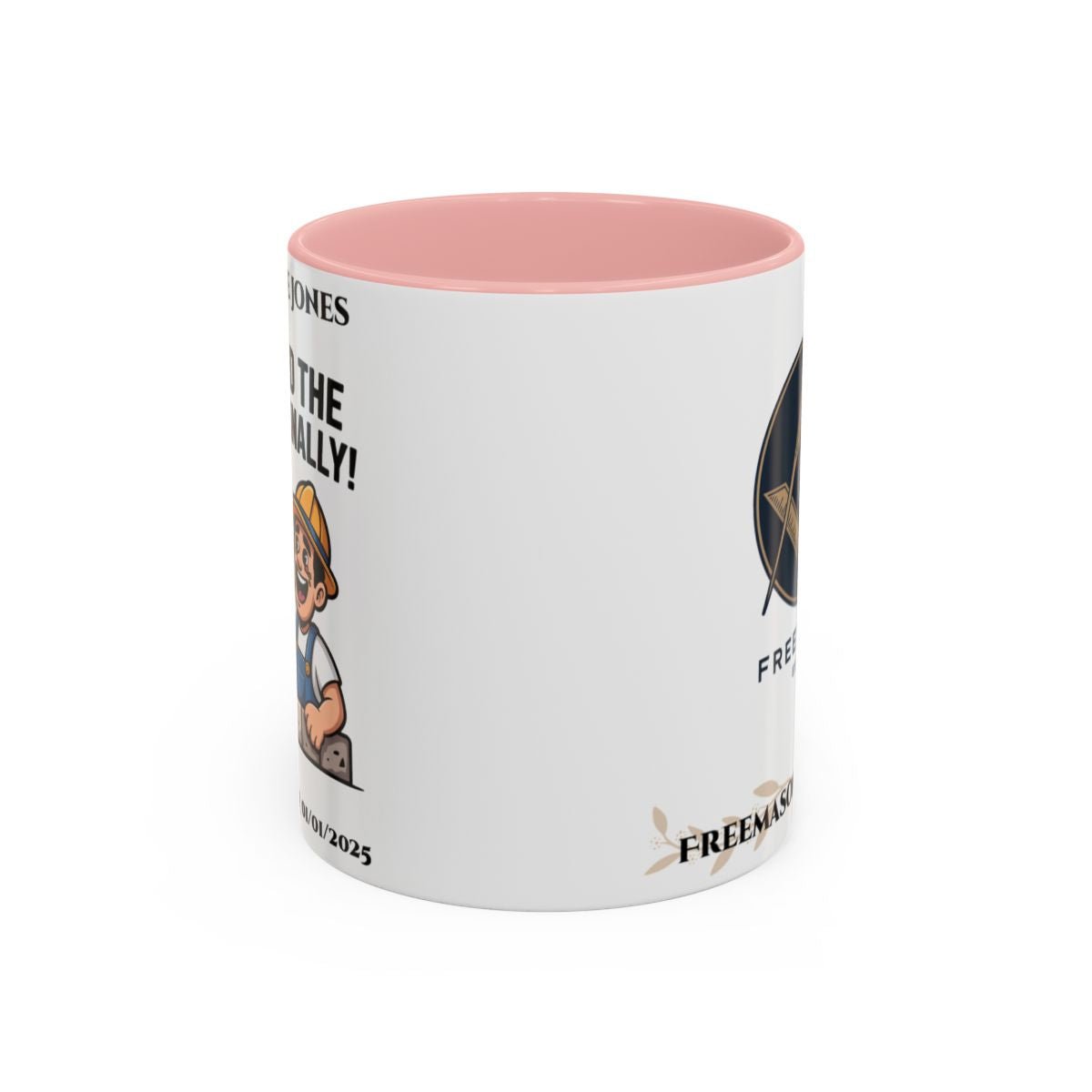 Premium Personalised Freemason Colour Rim Mug - Third Degree - Master Mason - Mastered the Craft finally - Masonic Mugs