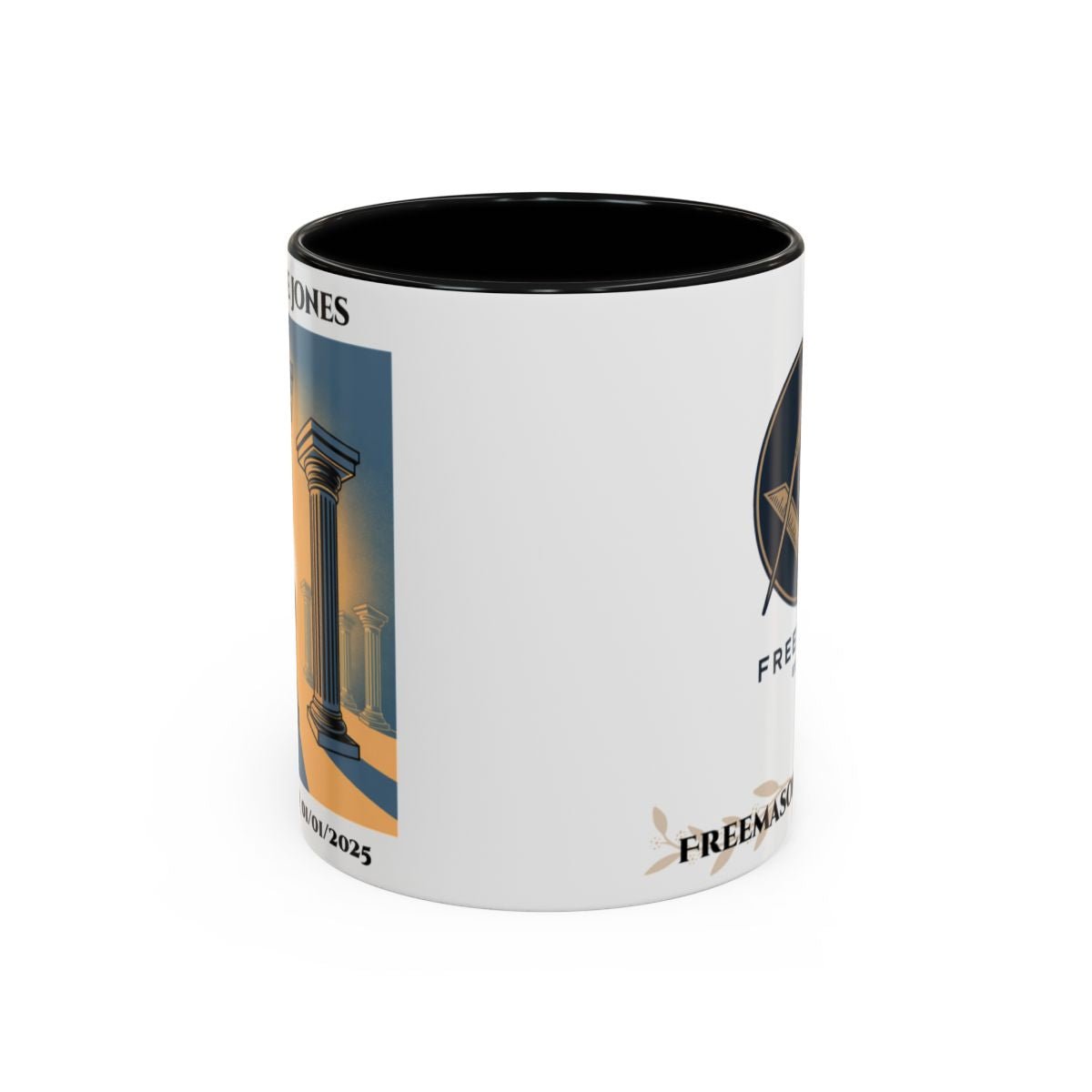 Premium Personalised Freemason Colour Rim Mug - Third Degree - Master Mason - Raised - Masonic Mugs