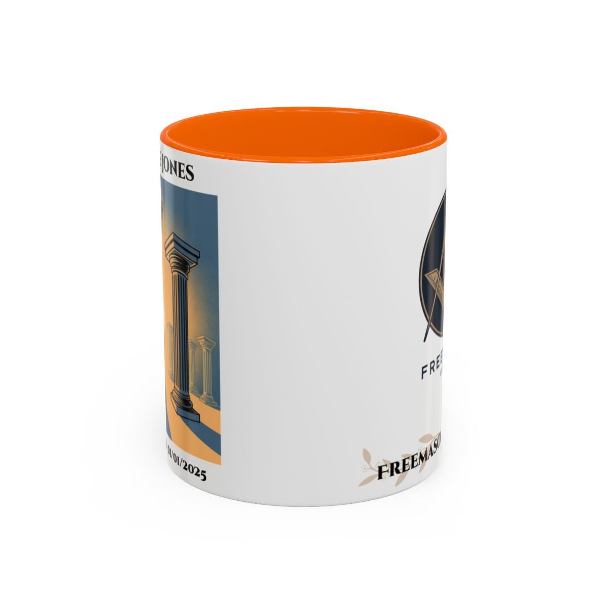 Premium Personalised Freemason Colour Rim Mug - Third Degree - Master Mason - Raised - Masonic Mugs