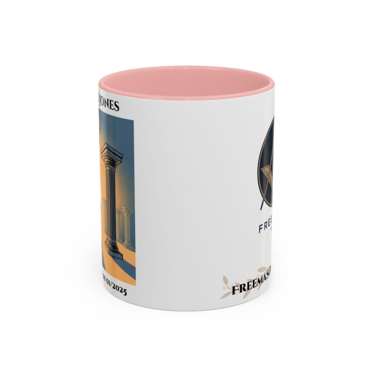 Premium Personalised Freemason Colour Rim Mug - Third Degree - Master Mason - Raised - Masonic Mugs