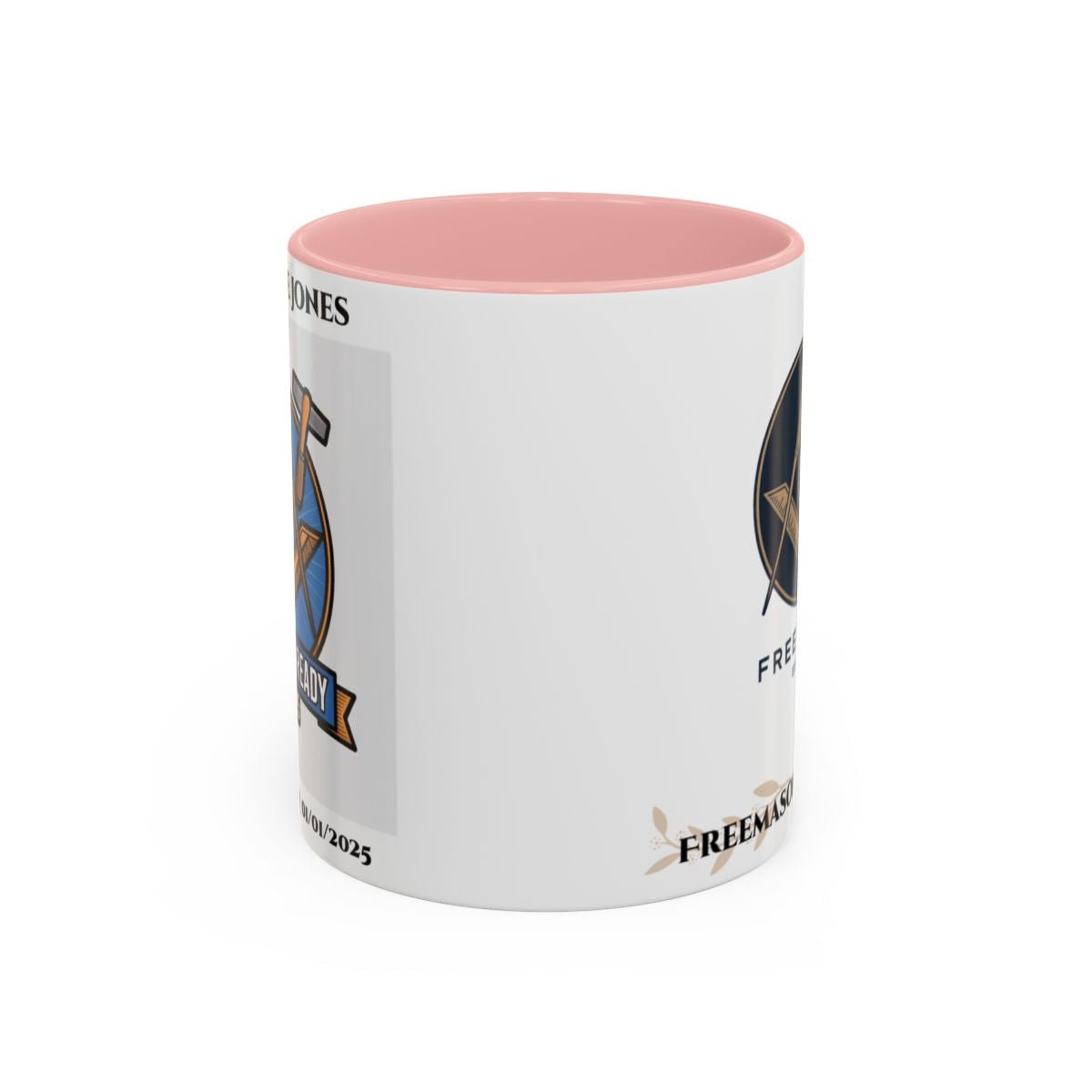 Premium Personalised Freemason Colour Rim Mug - Third Degree - Master Mason - Raised and Ready - Masonic Mugs