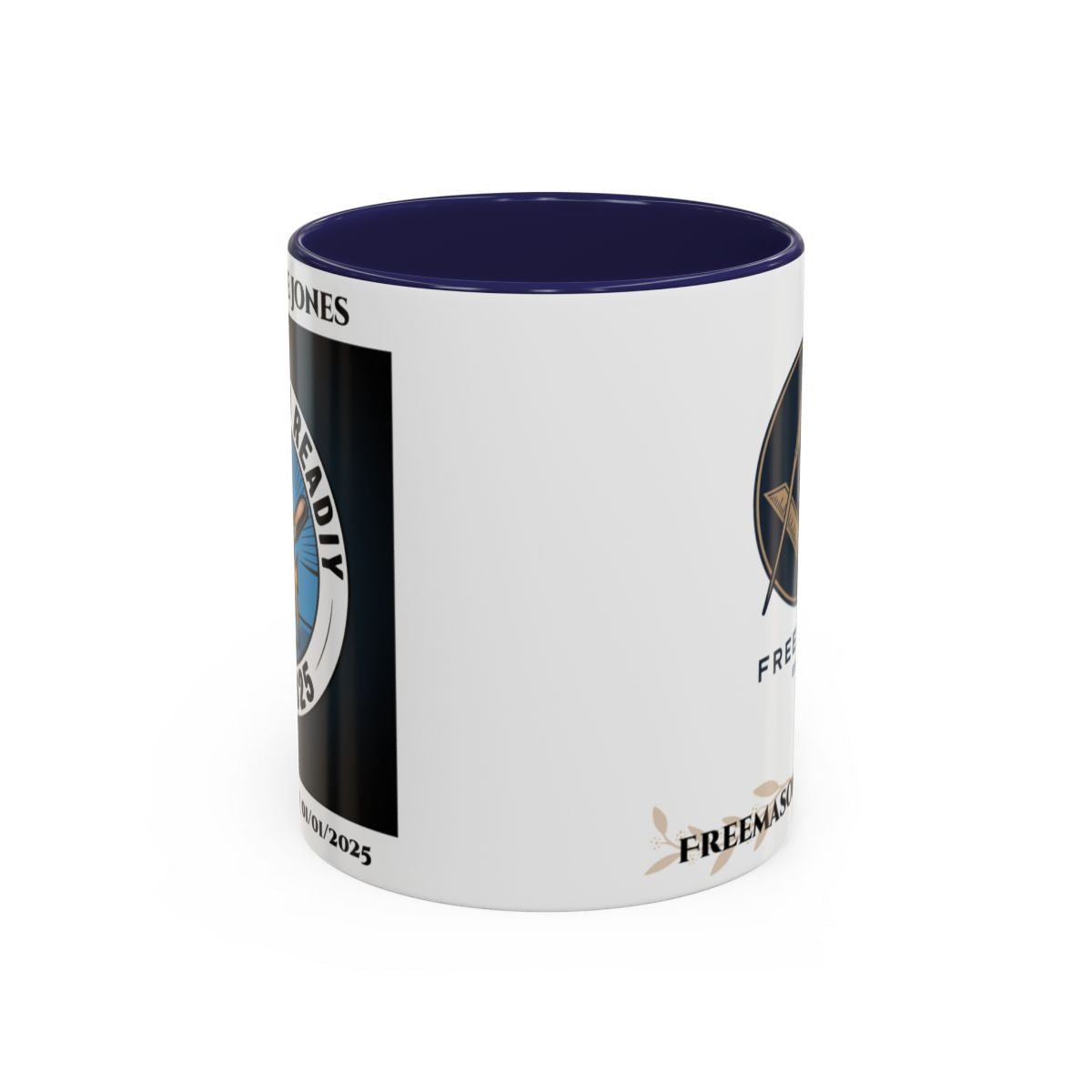 Premium Personalised Freemason Colour Rim Mug - Third Degree - Master Mason - Raised and Ready - Masonic Mugs
