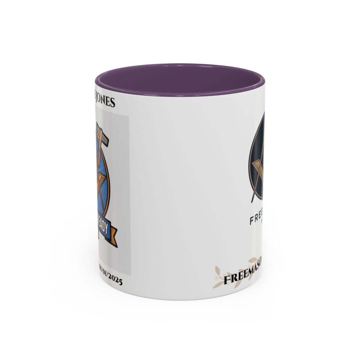 Premium Personalised Freemason Colour Rim Mug - Third Degree - Master Mason - Raised and Ready - Masonic Mugs