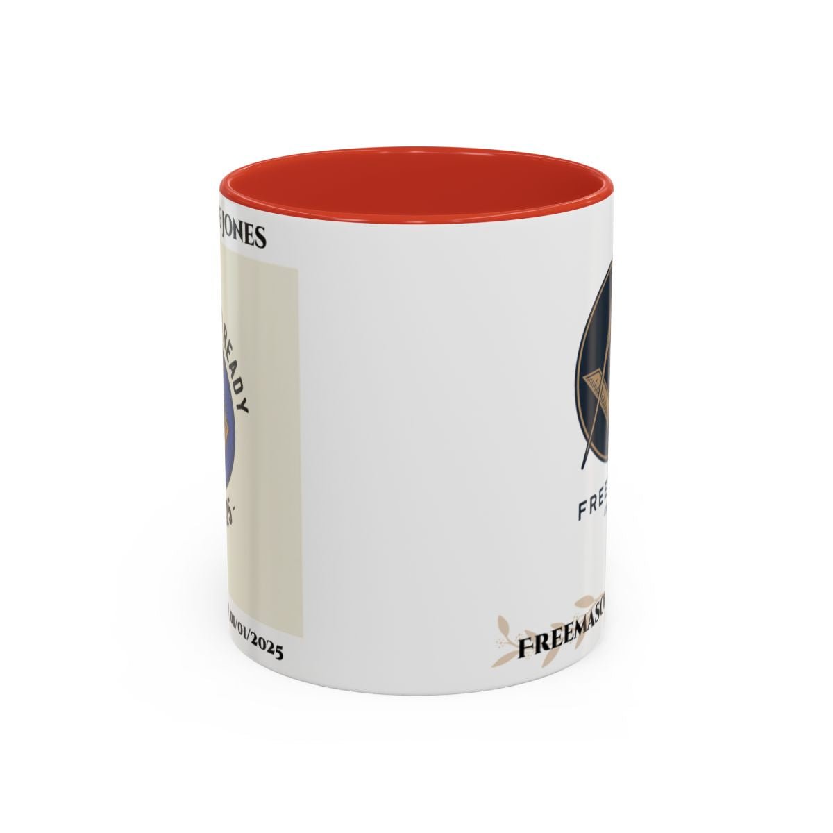 Premium Personalised Freemason Colour Rim Mug - Third Degree - Master Mason - Rasied and Ready - Masonic Mugs