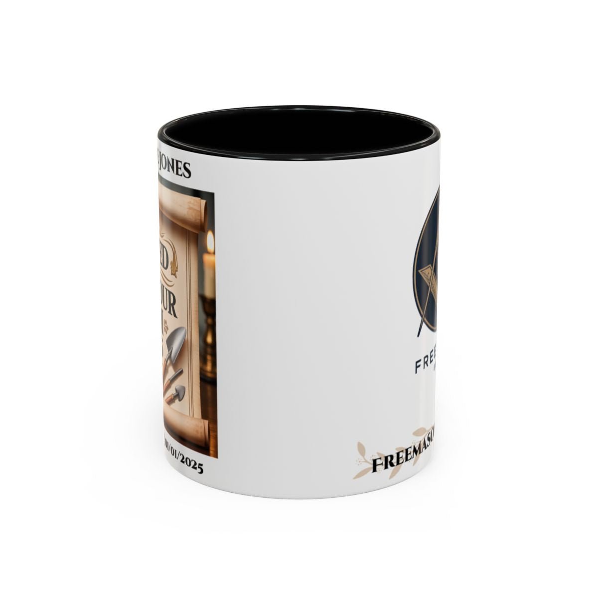 Premium Personalised Freemason Colour Rim Mug - Third Degree - Master Mason - Rasied in Honour - Masonic Mugs