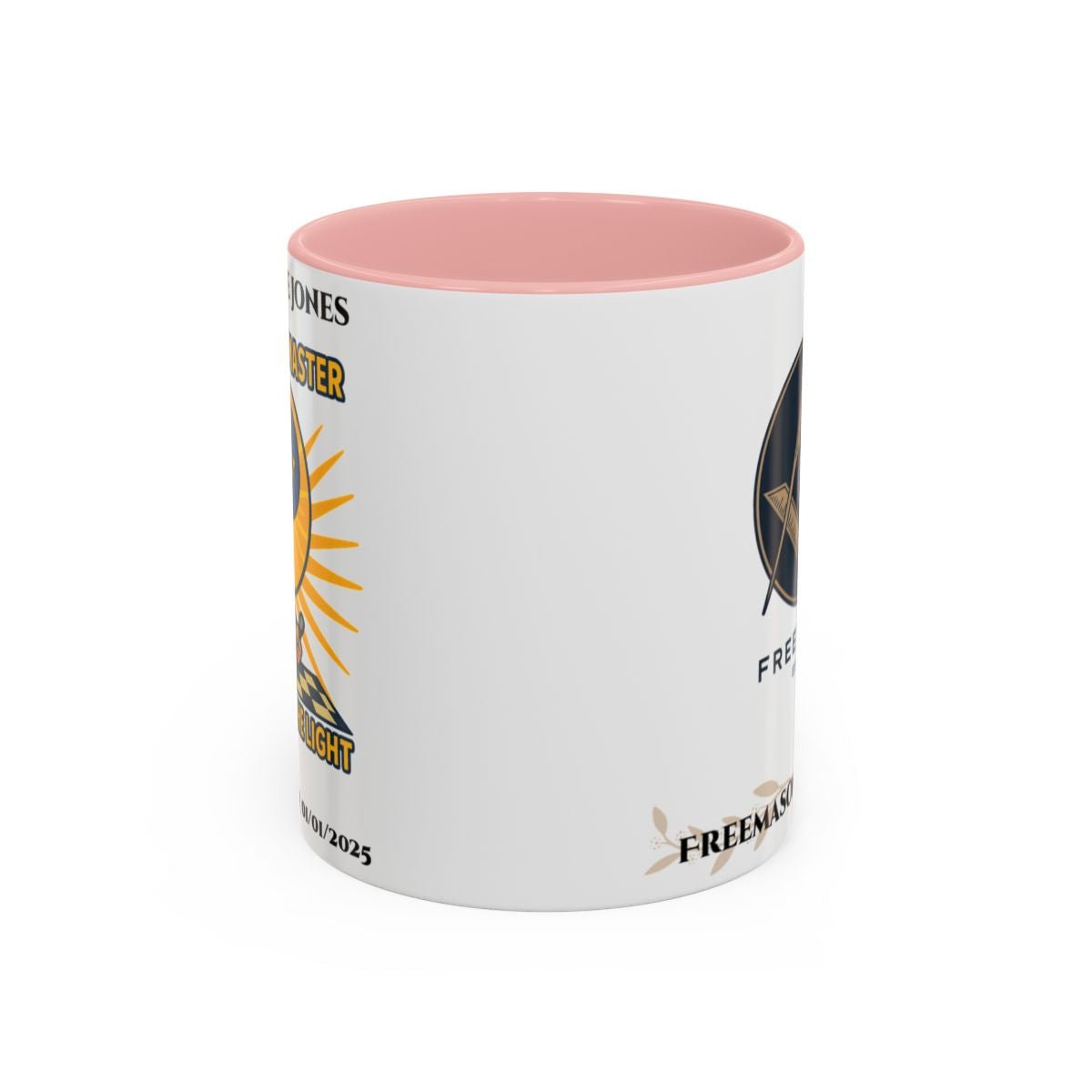 Premium Personalised Freemason Colour Rim Mug - Third Degree - Master Mason - Rasied to Master - Masonic Mugs